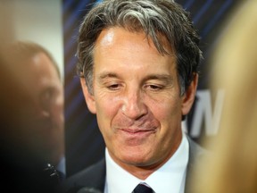 Toronto Maple Leafs president Brendan Shanahan speaks to the press in Toronto on Sept. 12.