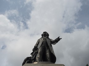 The Sir John A. MacDonald statue as seen at Queen's Park Circle at the foot of the Ontario Legislature in Toronto, ON on Thursday August 24, 2017.