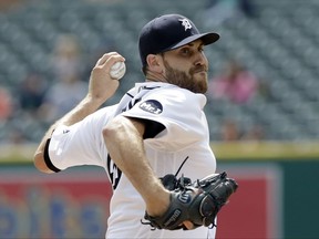 Detroit Tigers starting pitcher Matthew Boyd throws during the first inning of the first game of a baseball doubleheader against the Cleveland Indians, Friday, Sept. 1, 2017, in Detroit. (AP Photo/Carlos Osorio)