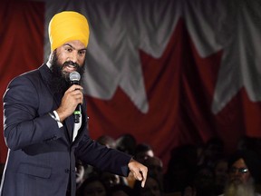 Ontario deputy NDP leader Jagmeet Singh launches his bid for the federal NDP leadership in Brampton, Ont., on May 15, 2017.