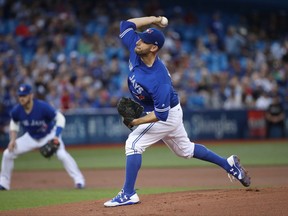 Toronto Blue Jays starter Marco Estrada pitches against the New York Yankees on Sept. 22.
