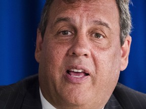New Jersey Gov. Chris Christie speak during a news conference in Trenton, N.J., Monday, Sept. 18, 2017. Christie said pharmaceutical companies have agreed to work on nonaddictive pain medications and additional treatments to deal with opioid addiction. (AP Photo/Matt Rourke)