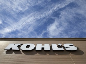 FILE -This May 11, 2017 file photo shows a Kohl's department store, in Doral, Fla.  Kohl's says it will open up Amazon shops in 10 of its stores, making it the latest department store operator to make a deal with the e-commerce giant.  Kohl's Corp., based in Menomonee Falls, Wis., said Wednesday, Sept. 6, the Amazon shops will open next month in Chicago and Los Angeles stores.(AP Photo/Wilfredo Lee)