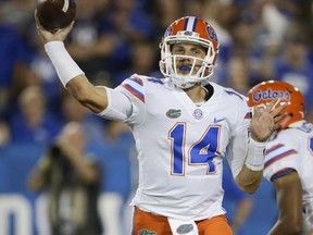 Coach Jim McElwain made the announcement Monday, Sept. 25, 2017, choosing to go with Del Rio when the Gators (2-1, 2-0 Southeastern Conference) host Vanderbilt (3-1, 0-1) on Saturday. (AP Photo/David Stephenson, File)