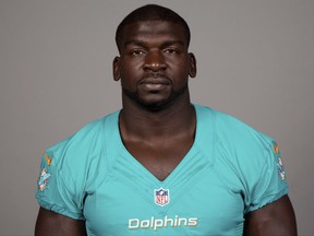 FILE - This is a 2017 file photo of Lawrence Timmons, of the Miami Dolphins NFL football team. Timmons has been suspended indefinitely by the Dolphins after he went AWOL on the eve of the team's season opener.  The Dolphins announced the move in a one-sentence news release Tuesday, Sept. 19, 2017, a day off for the team. Timmons' agent, Drew Rosenhaus, said he had no immediate comment on the decision. (AP Photo/File)