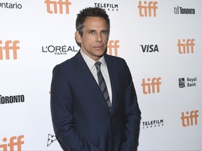 FILE - In this Sept. 9, 2017 file photo, Ben Stiller attends a premiere for his film, "Brad's Status" at the Toronto International Film Festival in Toronto. (Photo by Evan Agostini/Invision/AP, File)