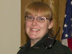 This undated photo provided by the Hardee County Sheriff's Office in Florida shows Hardee County sheriff's deputy Julie Bridges, who was killed in a head-on crash on Sunday, Sept. 10, 2017. Joseph Ossman, a sergeant with the Hardee Correctional Institute, was headed to work Sunday morning, and Bridges was going home after the night shift when their vehicles collided head-on, according to a Florida Highway Patrol release. (Gerald Shackelford/Hardee County Sheriff's Office via AP)