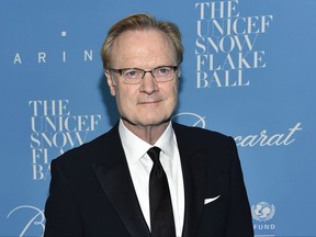 FILE - In this Nov. 29, 2016, file photo, Lawrence O'Donnell attends the 12th Annual UNICEF Snowflake Ball in New York. The MSNBC anchor apologized on Sept. 20, 2017, after clips surfaced of him profanely yelling at staffers in between segments of his prime-time program.(Photo by Evan Agostini/Invision/AP, File)
