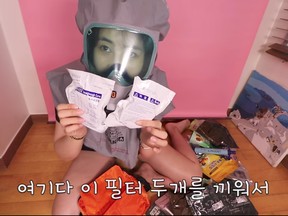 South Korean comic actor Kang Yoo-mi details her new "war bag" in a popular YouTube video.