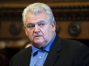 In this Monday, Sept. 11, 2017 photo, U.S. Rep. Robert Brady speaks at a news conference in Philadelphia. A lawyer for former Philadelphia judge Jimmie Moore, who ran against Brady in 2012, says his client will plead guilty to concealing a $90,000 payment from the incumbent's campaign made in exchange for him dropping out of the race. (AP Photo/Matt Rourke)