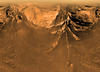 The view from the Huygens probe at 6 miles above Saturn’s moon Titan