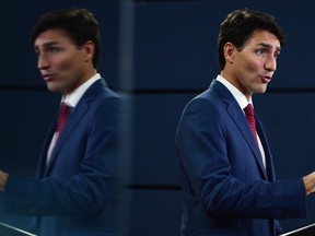 The Prime Minister Justin Trudeau defended his government's tax reforms at a news conference in Ottawa on Tuesday Sept. 19, 2017.