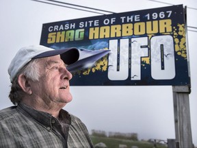Laurie Wickens, president of the Shag Harbour Incident Society, is seen in Shag Harbour, N.S. on Saturday, Sept. 16, 2017. On the night of October 4, 1967, Wickens and four of his friends spotted a large object descending into the waters off the harbour. The object was never officially identified, and was therefore referred to as an unidentified flying object. The 50th anniversary of the event is being marked with a three-day festival.