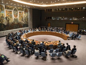 Secretary of State Rex Tillerson addresses the United Nations Security Council meeting during a meeting on non-proliferation of weapons of mass destruction during the U.N. General Assembly, Thursday Sept. 21, 2017, at U.N. headquarters. (AP Photo/Craig Ruttle)