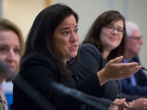 Minister of Justice and Attorney General Jody Wilson-Raybould speaks at the start of a meeting of federal, provincial and territorial ministers responsible for justice and public safety, in Vancouver, B.C., on Thursday September 14, 2017. THE CANADIAN PRESS/Darryl Dyck