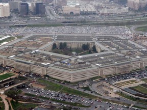 FILE - In this March 27, 2008, file photo, an aerial view of the Pentagon. The Army is putting together a series of new mental health, counseling and career management programs to shape stronger, more ethical leaders. The move is an effort to grappling with an embarrassing rash of misconduct and behavior problems among senior officers. (AP Photo/Charles Dharapak, File)