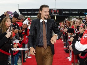 Erik Karlsson looked good as he walked on the red carpet before the Senators' home game on Oct. 7, but when will we see him on the ice, too?.