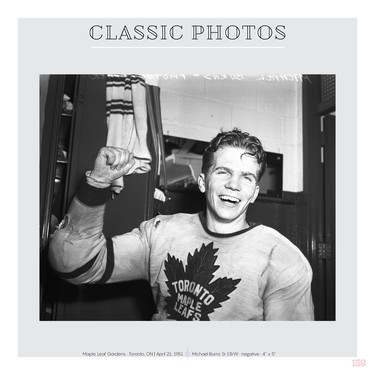 Bill Barilko celebrates his Stanley Cup-winning goal on April 21, 1951.