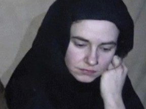 This undated image from video posted online in August 2016, shows American Caitlan Coleman.