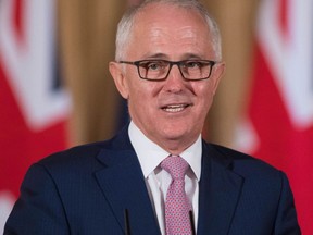 Australian Prime Minister Malcolm Turnbull in London on July 10, 2017.