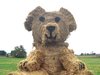 Farmer Blake Jennings, who has fashioned a bear out of hay every fall for 14 years, said he awoke Tuesday to discover this year’s sculpture had been burned overnight.
