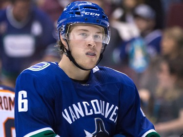 ROOKIE TO WATCH: Brock Boeser. Depending on how coach Travis Green utilizes him, Boeser might be a rookie-of-the-year candidate. He’s already demonstrated an NHL scoring touch. But can he do it over an entire season?