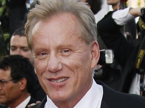 FILE - In this May 18, 2012 file photo, actor James Woods arrives for the screening of Once Upon a Time in America at the 65th international film festival, in Cannes, southern France. Woods said he is retiring from the entertainment industry. The news was included in a press release issued Friday, Oct. 6, 2017, by Woods' real estate agent offering Woods' Rhode Island lake house for sale. (AP Photo/Joel Ryan, File)