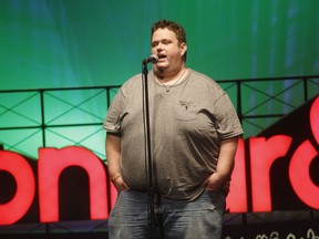 FILE - In this June 13, 2015 file photo, Ralphie May performs at the 2015 Bonnaroo Music and Arts Festival in Manchester, Tenn. A spokeswoman for Ralphie May says the comedian has died at age 45. In a statement Friday, Oct. 6, 2017, publicist Stacey Pokluda said May died of cardiac arrest. She said he had been fighting pneumonia, which caused him to cancel a few appearances in the past month. (Photo by John Davisson/Invision/AP, File)