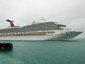A 2013 file photo of a Carnival Cruise ship in Florida