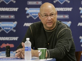 Cleveland Indians manager Terry Francona answers questions during a baseball news conference, Friday, Oct. 13, 2017, in Cleveland. Two days after the Indians' stunning early elimination from the postseason, president Chris Antonetti and Francona discussed what went wrong and are looking ahead to some major offseason decisions for the AL Central champions. (AP Photo/Tony Dejak)