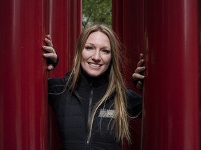 Canadian bobsledder Heather Moyse poses for a portrait in Toronto on Friday, October 27, 2017. THE CANADIAN PRESS/Christopher Katsarov