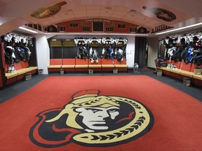 The Ottawa Senators dressing room at the Scotiabank Place in Ottawa is emptied out after the final media availability for the season Saturday June 9, 2007. While systems, line combinations and getting through to his players were going to be among the obvious keys to success, Guy Boucher also looked at the locker-room setup with an eye towards getting even more out of his team.