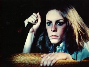 This undated file photo, originally released by AMC and Anchor Bay Entertainment, shows actress Jamie Lee Curtis in a scene from the 1978 horror film classic, "Halloween," directed by John Carpenter. Horror films were never a predisposition for director David Gordon Green, yet after 20 years of making movies he's wading into the genre that was once dismissed by his peers. THE CANADIAN PRESS/AP-HO, AMC, Anchor Bay Entertainment