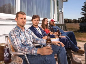 "Letterkenny" stars Jared Keeso, left to right, Nathan Dales, Michelle Mylett and K. Trevor Wilson are shown in an undated handout photo. The homegrown hit hoser comedy "Letterkenny" is getting more episodes, a tour and a push to international audiences. THE CANADIAN PRESS/HO-Bell Media MANDATORY CREDIT