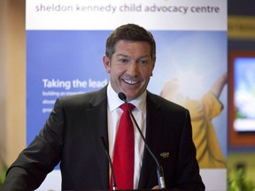 Former NHLer and sexual abuse victim Sheldon Kennedy opens the Sheldon Kennedy Child Advocacy Centre for children, youth, and families affected by child abuse in Calgary, Alta., on May 23, 2013. Calgary schools are the first to get a toolkit aimed at helping educators across the country recognize child abuse. The toolkit was developed by the Sheldon Kennedy Child Advocacy Centre to support teachers and school staff who are often on the front line of reporting child abuse cases. THE CANADIAN PRESS/Jeff McIntosh