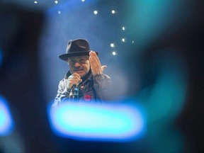 Gord Downie performs at WE Day in Toronto on Wednesday, October 19, 2016. Staring into the face of his own mortality, Gord Downie chose to celebrate life, love and connection. THE CANADIAN PRESS/Chris Young