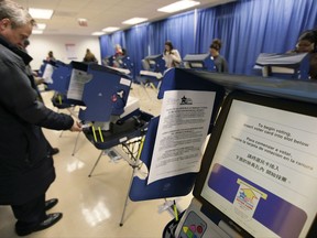 FILE - In this Jan. 27, 2010 file photo, voters cast their ballots for Illinois' primary at an early voting polling place in Chicago. Voter rights advocates are suddenly pushing Illinois election officials to withdraw from a longtime multi-state voter registration database over questions of accuracy, security and voter suppression. They're also raising fresh questions about the head of the program, controversial Kansas Secretary of State Kris Kobach who's also helping run President Donald Trump's voter fraud commission. (AP Photo/M. Spencer Green File)