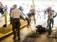 A black man, DeAndre Harris, is beaten by white nationalists in Charlottesville parking garage on Aug. 12, 2017.