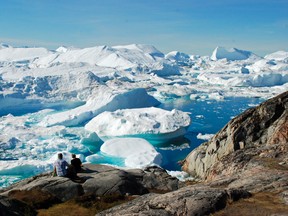 Located on the west coast of Greenland, 250 km north of the Arctic Circle, Greenland's Ilulissat Icefjord is one of the fastest moving glaciers in the world and it annually calves more than 35 cubic kilometres of ice.