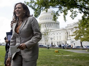 California Sen. Kamala Harris does not publicly embrace speculation about her 2020 intentions, some online betting websites have put her at the front of the pack to lead the Democratic party into the next election.