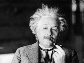 Legendary physicist Dr. Albert Einstein, looking calm and modest