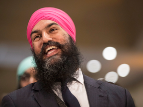 Jagmeet Singh at the NDP leadership convention on Sunday.
