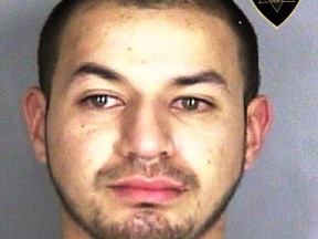 This undated Marion County Sheriff's Department booking photo provided by the Oregon State Police shows Favian R. Garcia of Gervais, Ore. Authorities say a mother and her four children were killed in a head-on crash with Garcia near Salem on Sunday, Oct. 8, 2017. The two cars were negotiating a corner when they crashed, but the cause is still under investigation. Gervais sustained minor injuries. (Marion County Sheriff's Dept./Oregon State Police via AP)