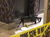 Caution tape cordons off Stephen Paddock’s 32nd-floor suite at the Mandalay Bay Resort and Casino in Las Vegas. Police believe Paddock, who checked into his room without suspicion on Thursday, used 10 suitcases to carry his guns.