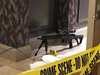 Caution tape cordons off Stephen Paddockâs 32nd-floor suite at the Mandalay Bay Resort and Casino in Las Vegas. Police believe Paddock, who checked into his room without suspicion on Thursday, used 10 suitcases to carry his guns.