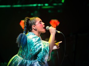 Lido Pimienta performs during the Polaris Music Prize gala in Toronto on Monday, September 18, 2017.