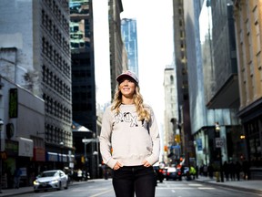 Canadian freestyle skier Dara Howell poses for a photograph in downtown Toronto on Wednesday, October 25, 2017. THE CANADIAN PRESS/Nathan Denette
