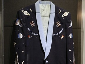 A Tom Petty jacket is on display at the Rock and Roll Hall of Fame in Cleveland on Monday, Oct. 2, 2017. With his death at age 66, rock 'n' roll loses a man who carried the torch proudly for four decades in the public eye. Petty burst onto the scene with the punk rock generation, but he was a rock classicist to the core. (AP Photo/Tony Dejak)