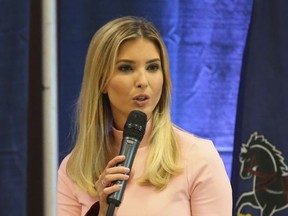 White House senior adviser Ivanka Trump talks during a town hall meeting on Tax Reform at the Northampton Township Senior Center in Richboro, Pa., Monday, Oct. 23, 2017. (AP Photo/Rich Schultz)