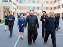 North Korean leader Kim Jong-Un visits a footwear factory in Pyongyang on on Oct. 19, 2017.